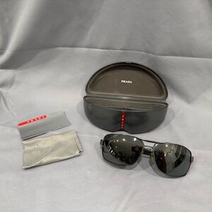 Prada Black Aviator Sunglasses with Case